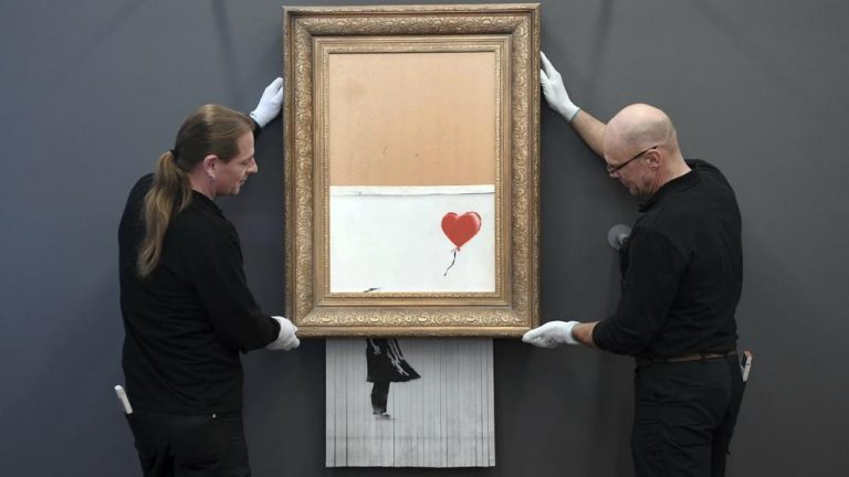 Museo de Stuttgart expone obra autodestruida de Banksy