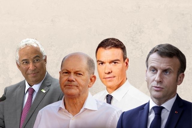 Scholz, Sánchez y Costa piden a los franceses que voten por Macron
