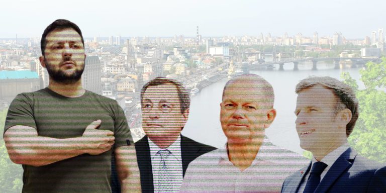 Scholz, Macron y Draghi en visita solidaria a Kiev